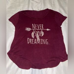 Women's Burgundy Graphic Tee